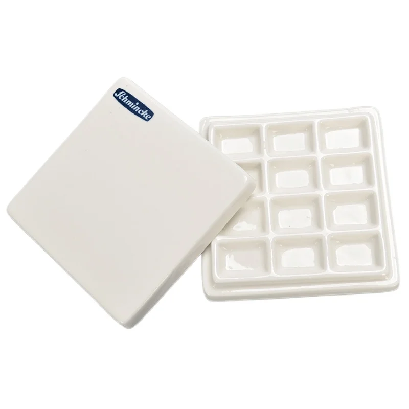 Палитра для рисования акварелью керамическая с крышкой многофункциональная