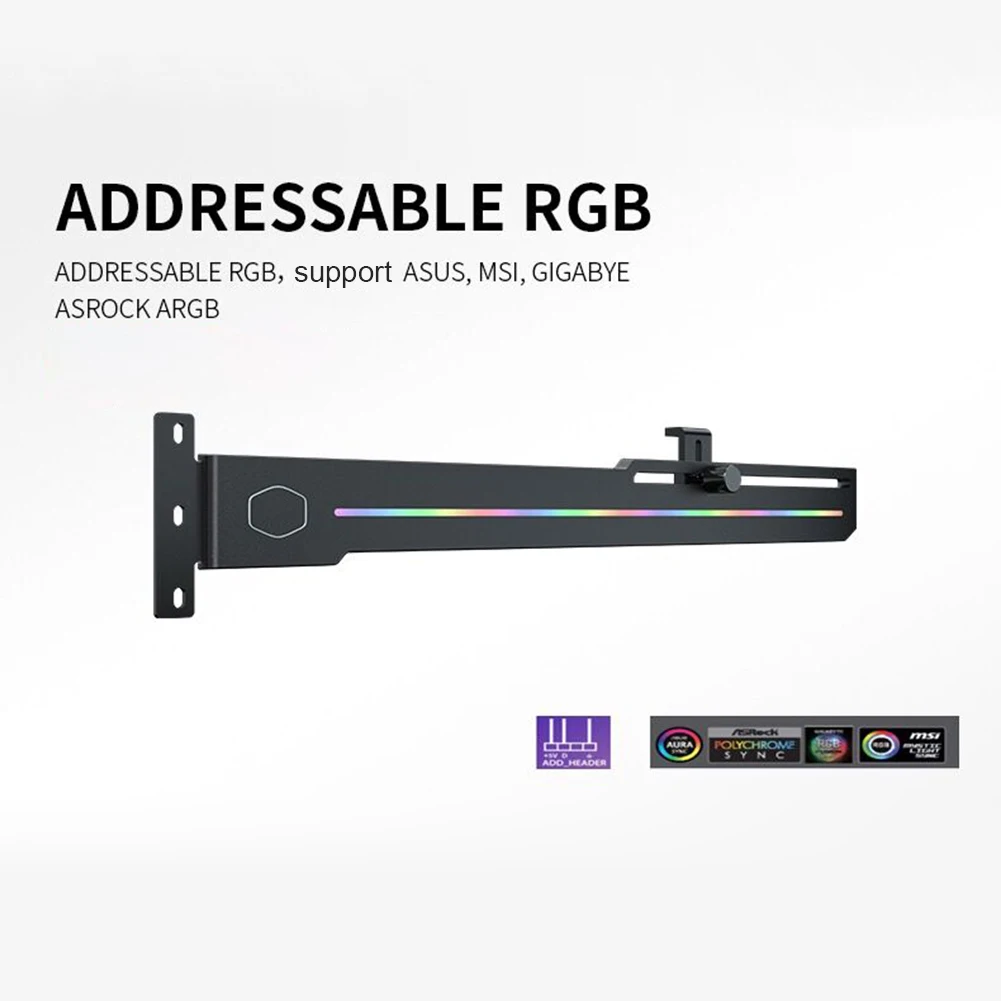 elv8 led gpu holders cooler master addressable rgb vertical graphic cards bracket for households computers decors free global shipping