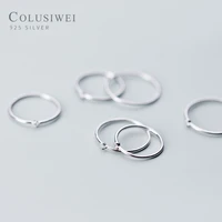 colusiwei genuine 925 serling silver dazzling clear cz rings for women fashion simple slim rings japanese style fine jewelry