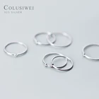 COLUSIWEI натуральная 925 Serling Серебряный Ослепительная Ясно CZ кольца для женщин модные простые тонкие кольца японский Стиль, хорошее ювелирное изделие
