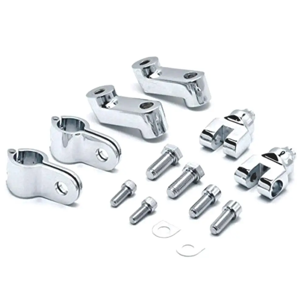 

Universal Motorcycle Foot Peg Pedal Mount Bracket Support For 1" Enging Guard Crash Bar For Harley Touring Cruiser Chopper