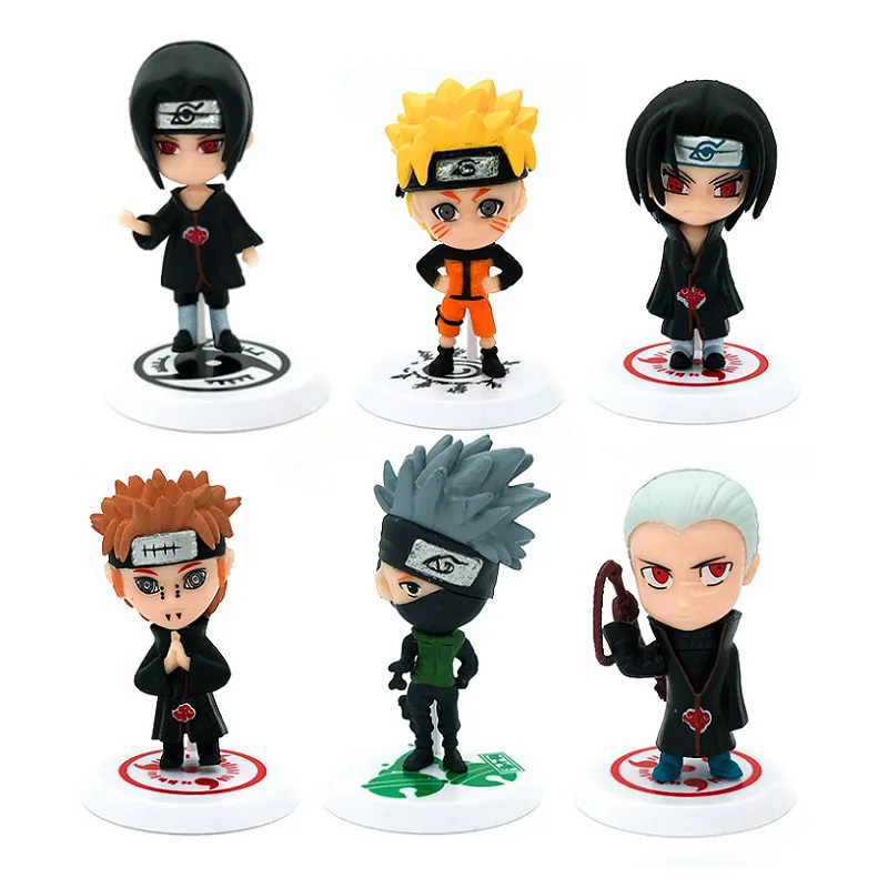 6 Pcs/Set of 19Q Version 7cm Blast Anime Doll Hand-made Sasuke Kakashi Can Give Birthday and Christmas Gifts Children's Toys | Игрушки и