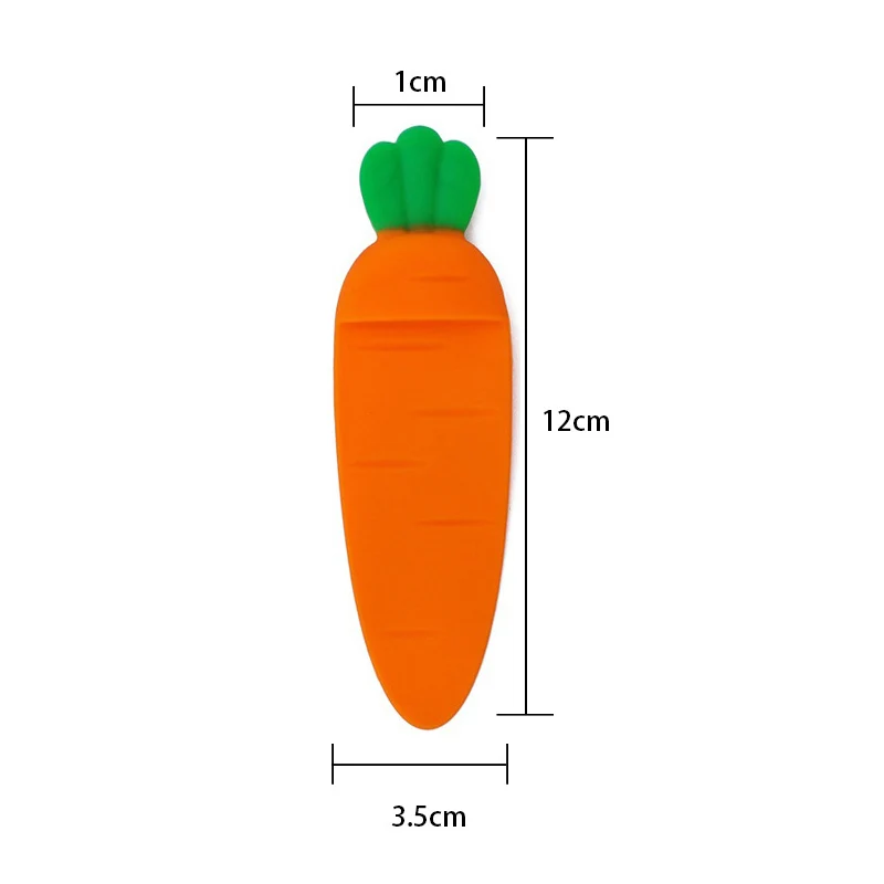 

1/2pcs 3D Cute Cartoon Lovely Carrot Bookmark Student Gift Silicone Bookmarks School Stationery