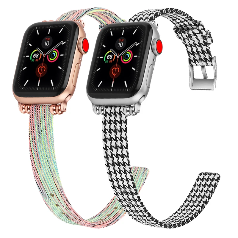 Ремешок для часов Apple watch 4 5 44 мм 40 ремешок correa iwatch 42 38 3 нейлоновых браслета apple