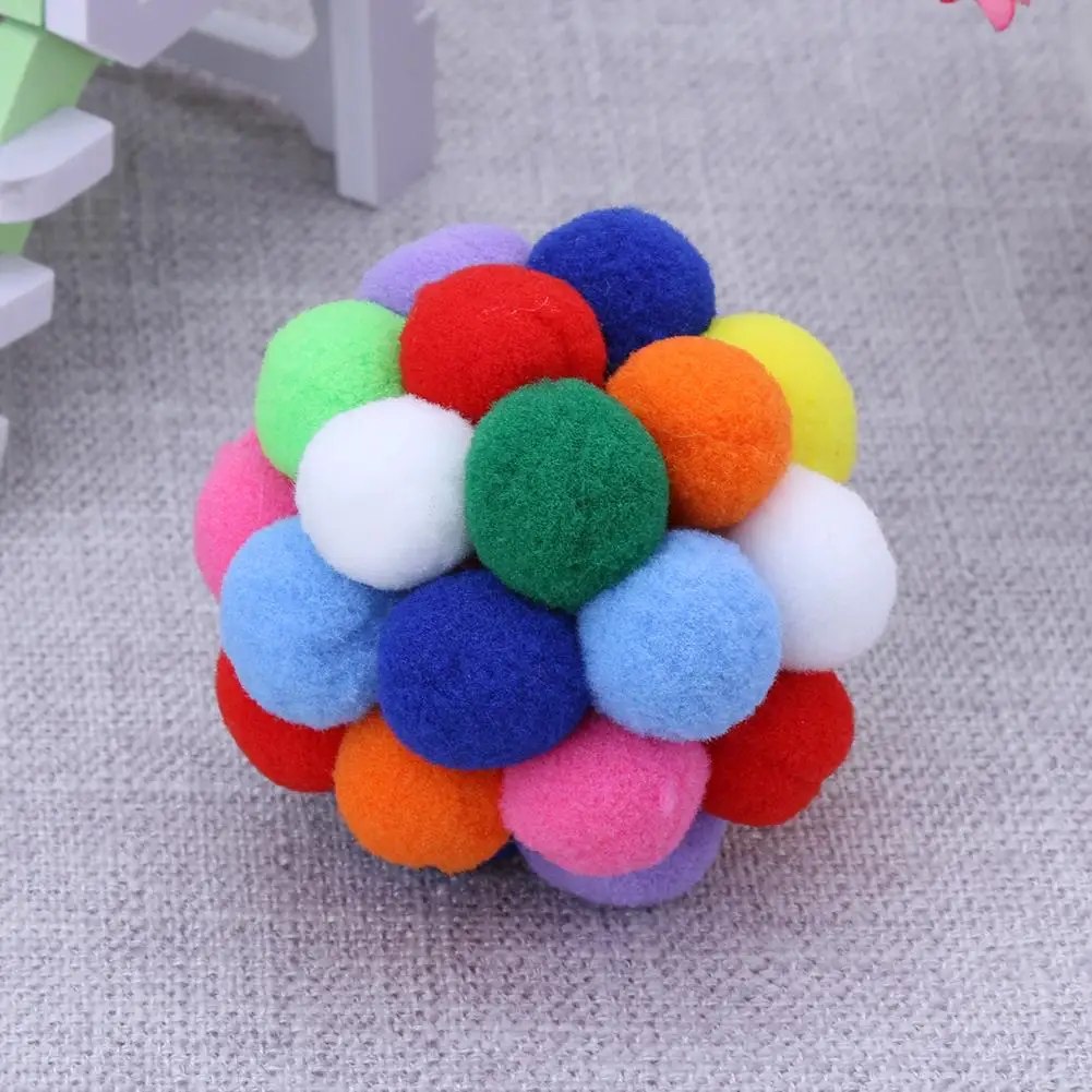 

BPet Cat Ball Toy uilt-in Catnip Cat Colorful Bell Bouncy Ball Pet Interactive Catch Toys Interactive Toy Pet Supplies