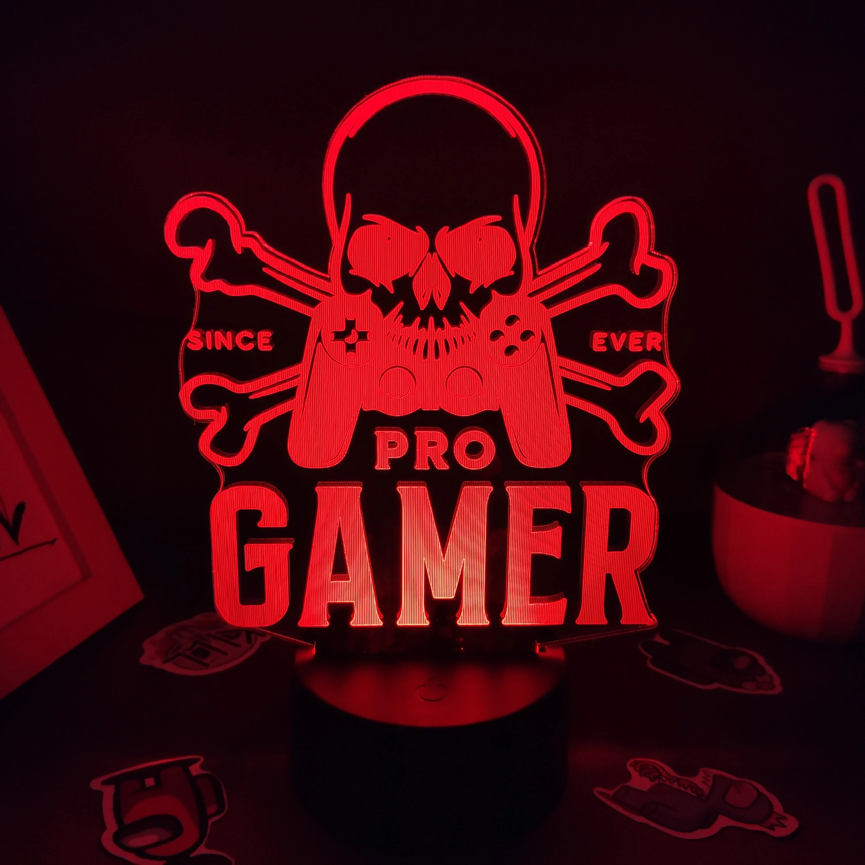 Геймпад PRO GAMER 3D светодиодный RGB ночник крутой подарок на день рождения для друга
