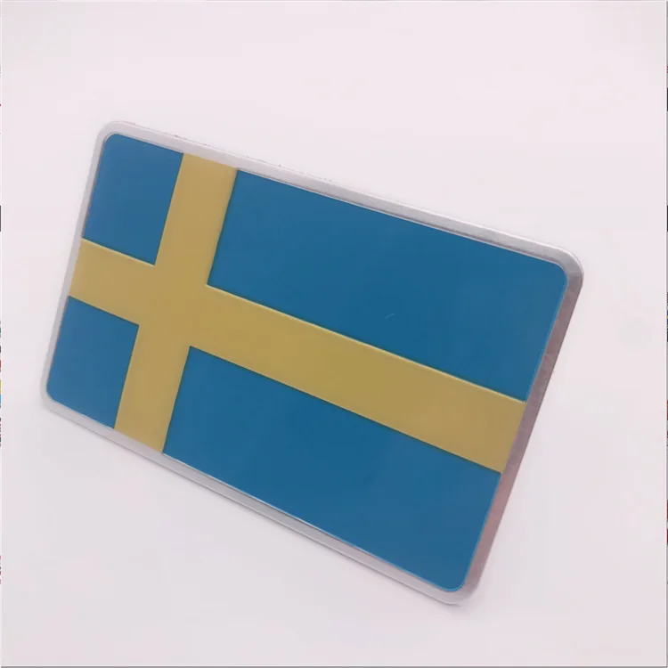 

3D Metal Alloy Sweden Flag Car Sticker Badge Car Modification Decoration Stickers for Volvo S60 S90