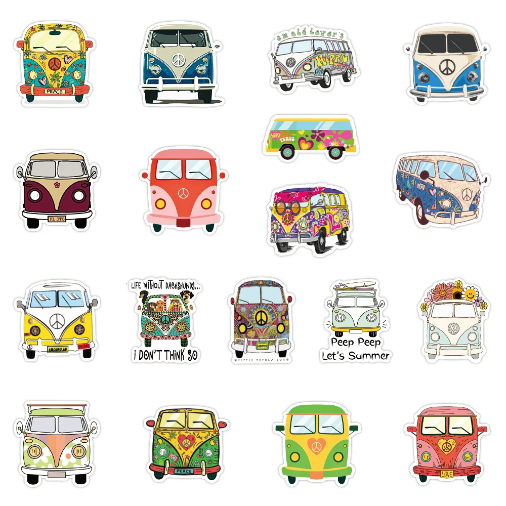 

50 Outdoor Bus Graffiti Stickers Luggage Laptop Car Computer Waterproof No Glue Stickers