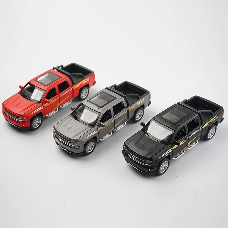 Модель автомобиля Chevrolet Silverado Pika из сплава 1:32 литый под давлением игрушечный