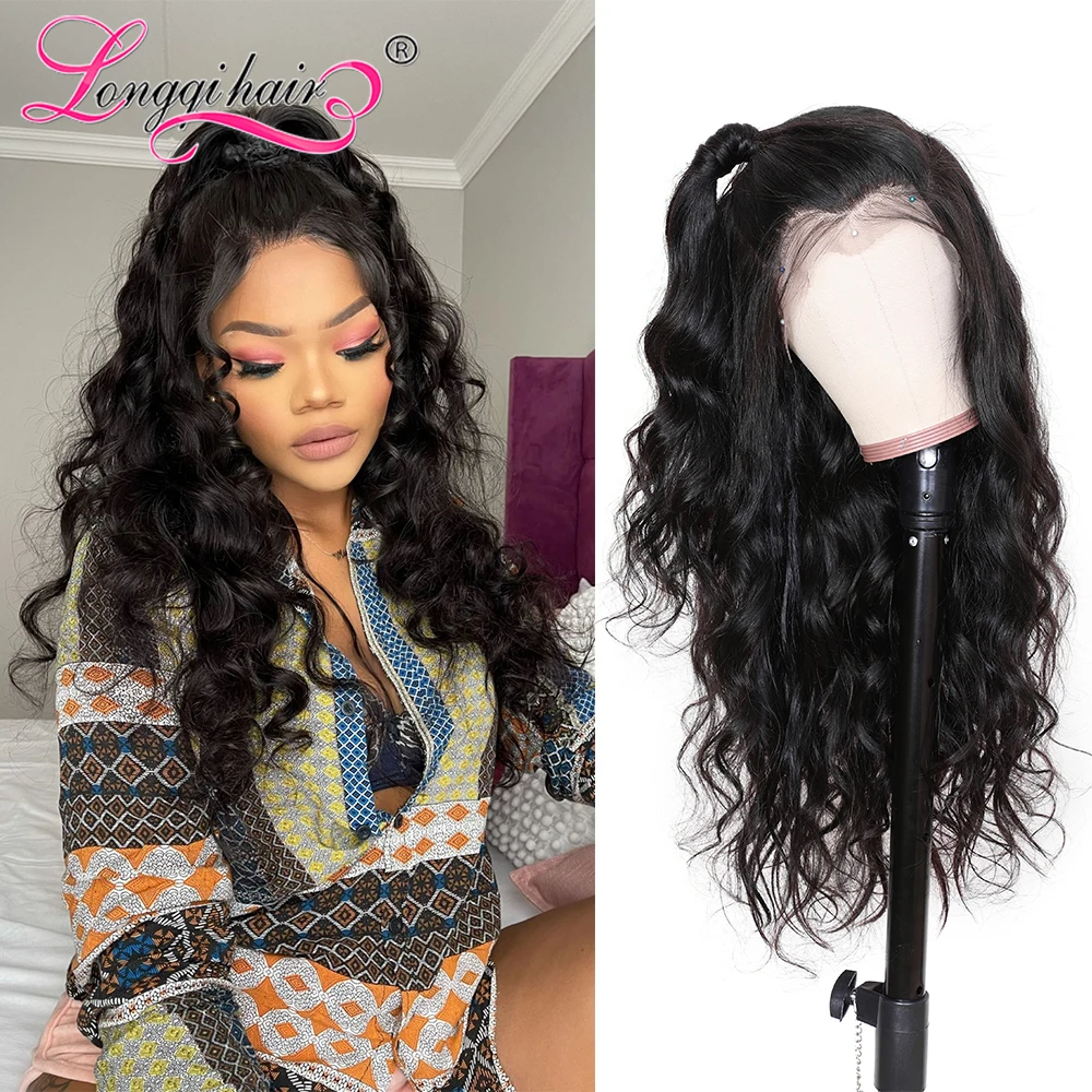 Парик с объемной волной 13X4 парики из человеческих волос на сетке спереди