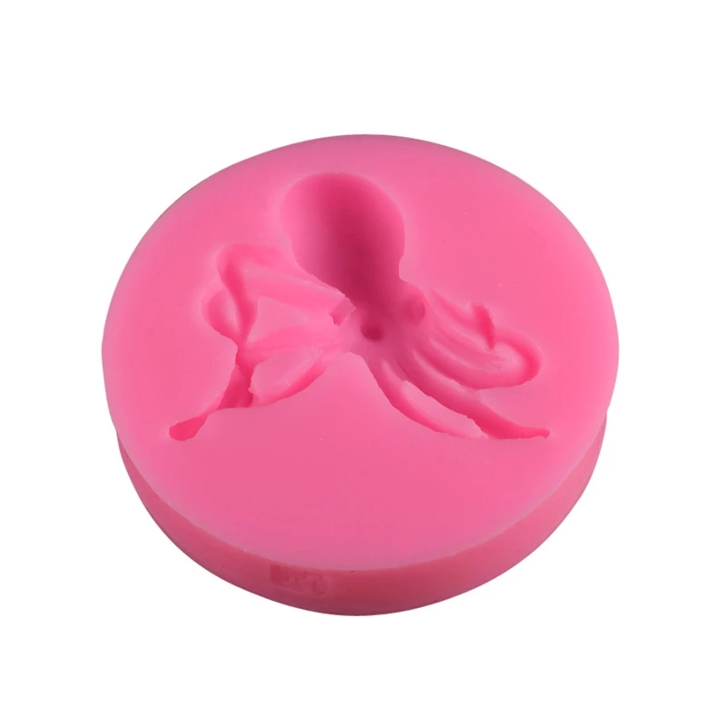 

Silicone Handmade Soap Molds Clay Mold Cake Fondant Baking Pudding Mould Cake Cupcake Decoration Mold Octopus/Fish Shape