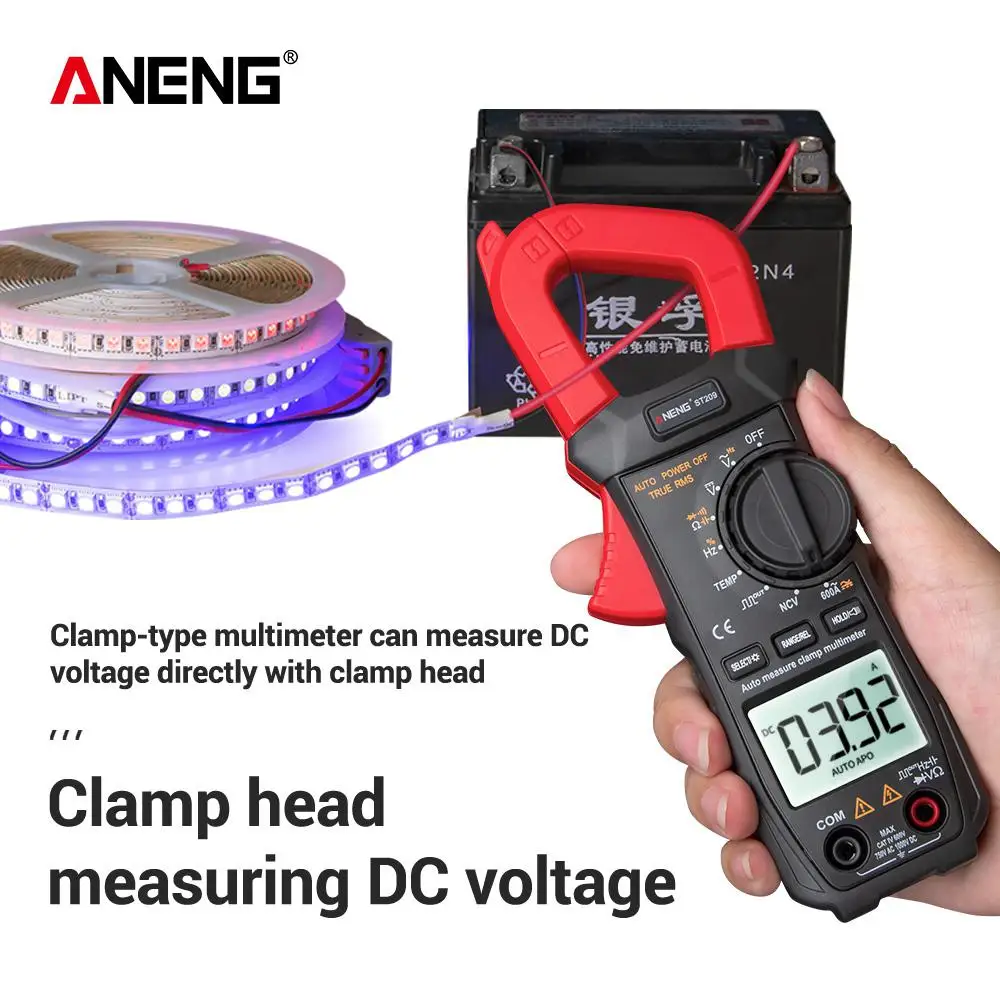 ANENG ST209 Digital Clamp Meter Multimeter 6000counts True RMS Mini Amp DC/AC Meters voltmeter 400v Automatic Range | Инструменты