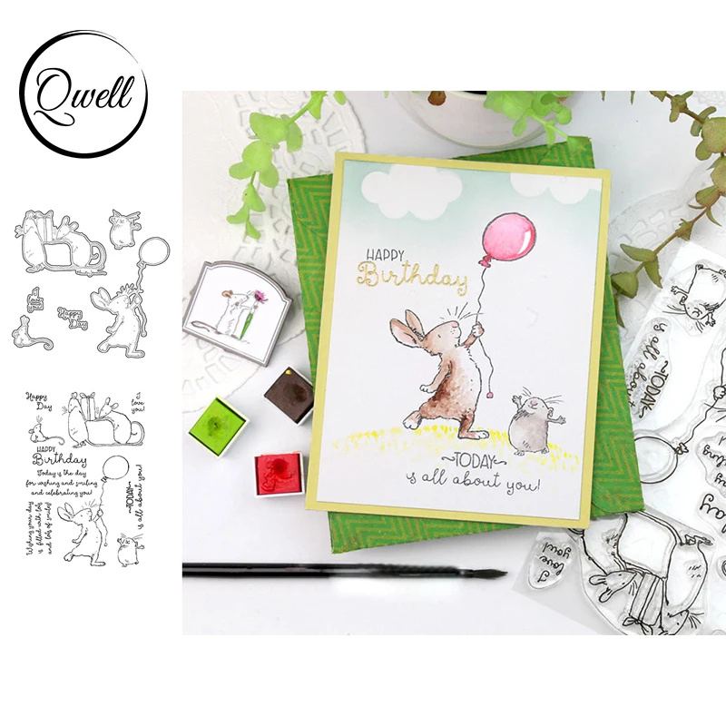 Штампы для Изготовления Бумажных открыток QWELL, для дня рождения, 2020, горячая распродажа