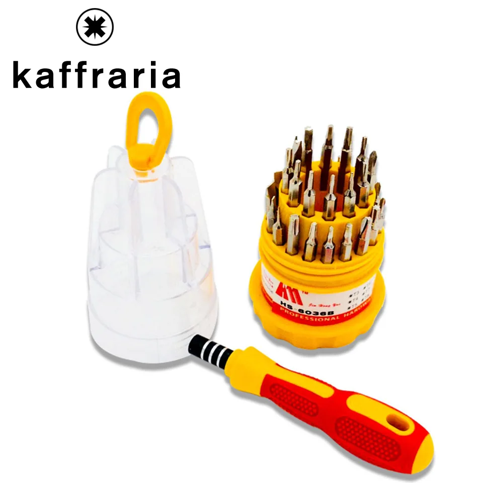 

Kaffraria Screwdriver Set 31 in 1 Torx Multifunctional Opening Repair Tools Set Precision Screwdriver For Phones Tablet PC House