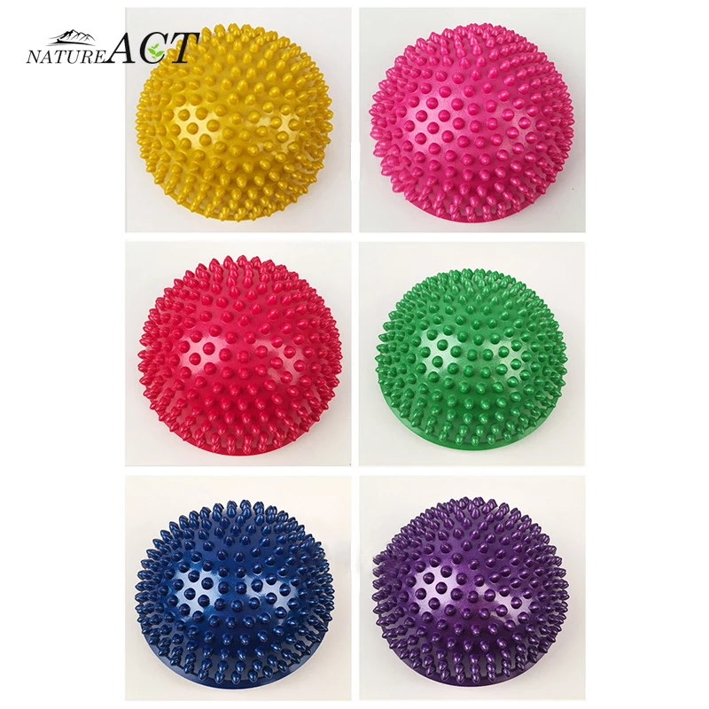 Полукруглый Массажный мяч для йоги фитнес баланс ПВХ подошва ежек сенсорный