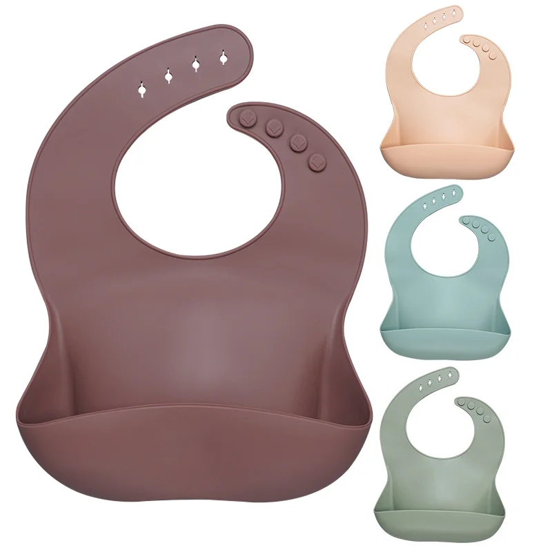 Newborns Solid Silicone Baby Feeding Burp Cloth Bandana Bibs Fashionable Infant Toddler Drooling Babador Scarf Aprons Stuff | Детская