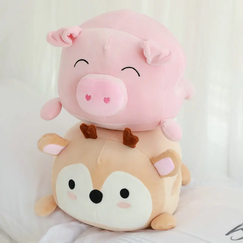 2 in 1 High Quality Super Soft Penguin Fox Plush Toy Pillow Winter Hand Warmer Sofa Catroon Animal Decor Bed Cushion Deer | Игрушки и