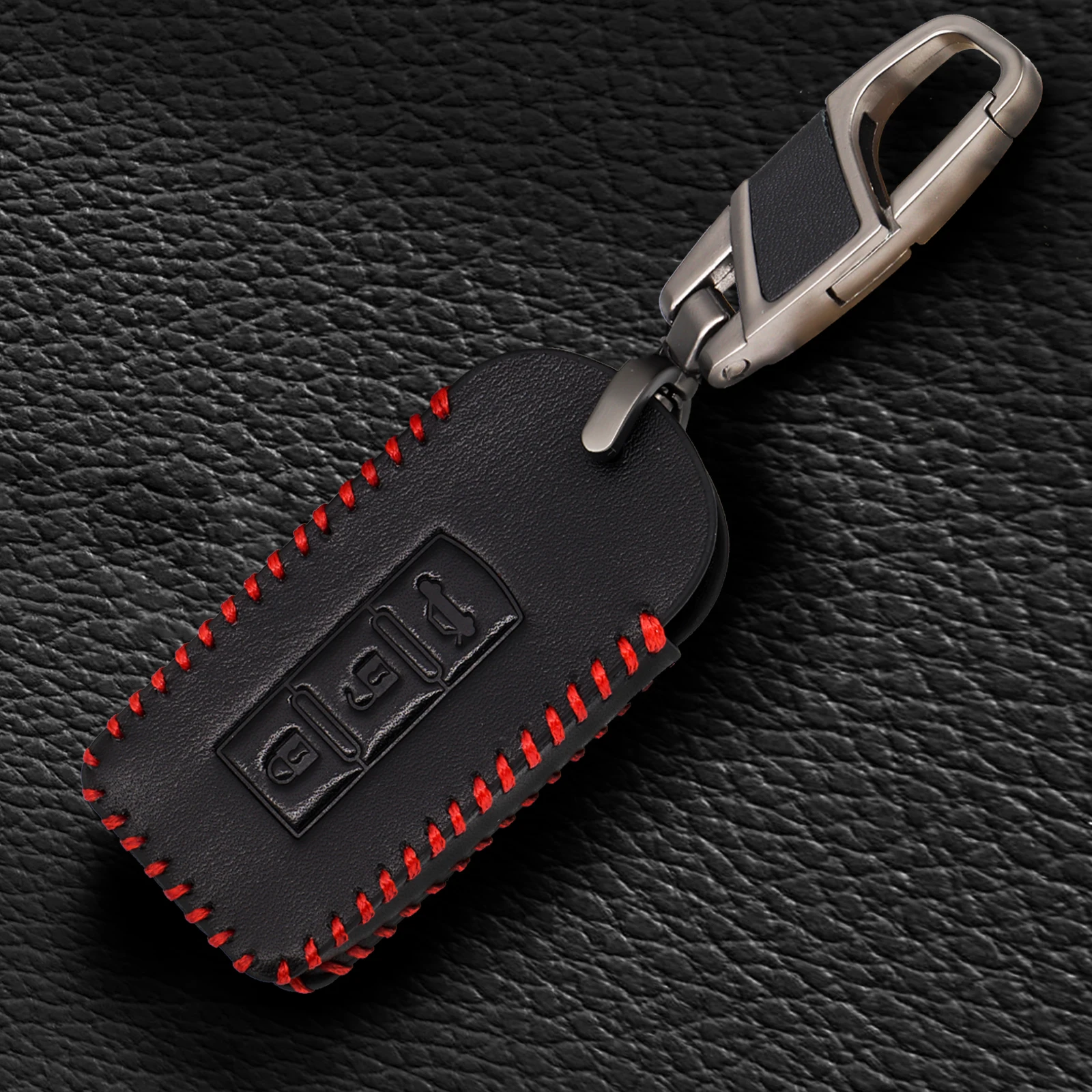 XUKEY кожаный чехол для ключей защитный Mitsubishi Outlander Lancer EX ASX Colt Grandis Pajero Sport w/ Keychain |
