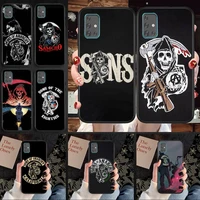sons of anarchy skull logo phone case for samsung a6 a6s a9 a530 a720 a750 a8 a9 a10 a20 a30 a40 a50 2018 soft cover coque