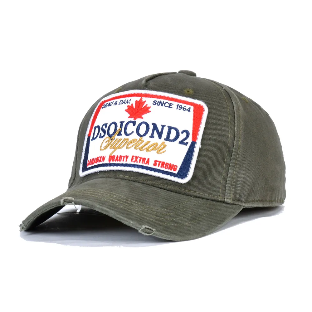 

2021 DSQ Army Green icon brand men’s 100% cotton baseball cap adjustable hat baseball cap letter brand men’s cap black blue