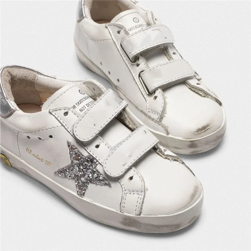 

2021 Spring and Summer New Retro Dirty Children's Fashion Shoes Parent-child Casual Fashion Velcro Kids Sneakers CS210