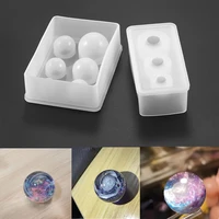 1pcs 3 6 grid round crystal pendant silicone molds star ball epoxy resin mold for diy crafts jewelry making mould acessories