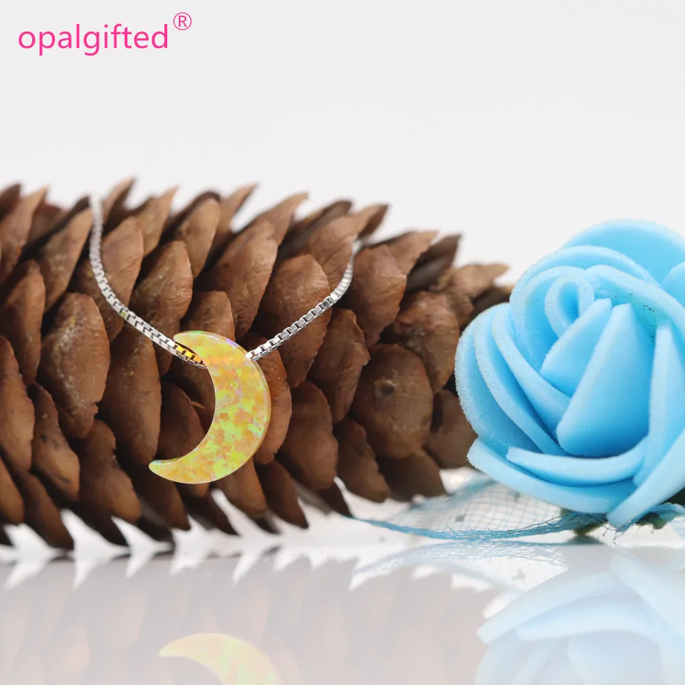 Женское Ожерелье с кулоном в виде полумесяца из серебра 925 пробы | Украшения и