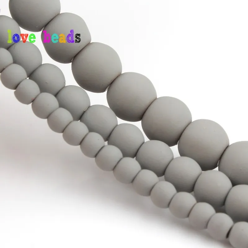 Натуральный светильник-серый гематит матовые резиновые бусины Свободные