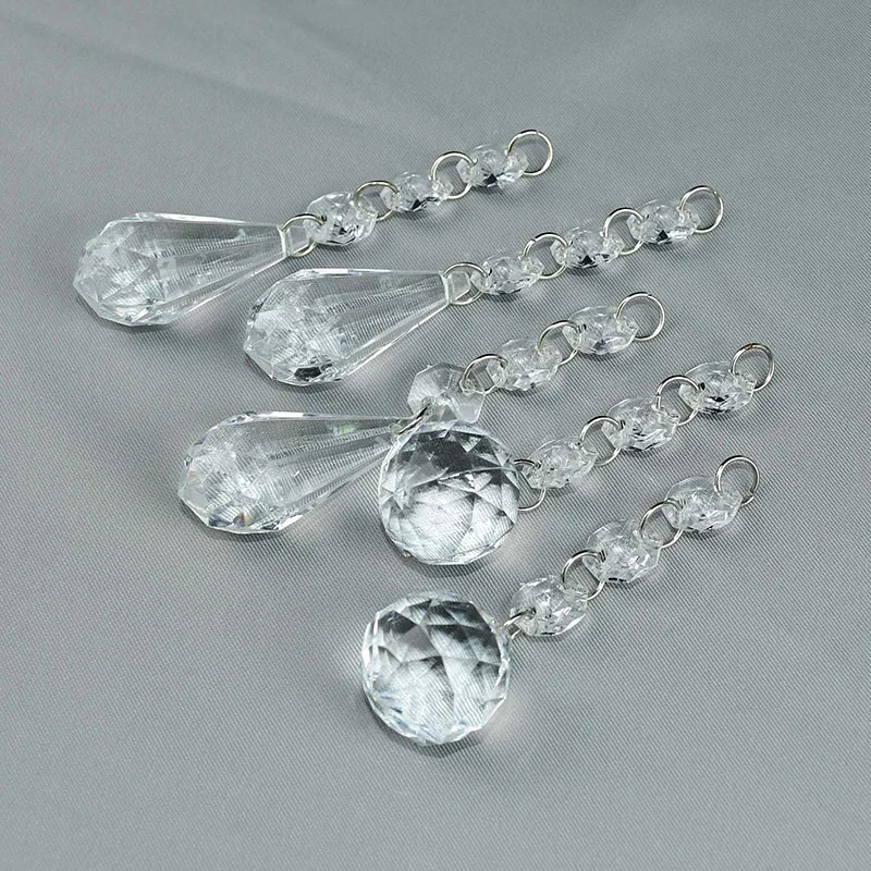 5 шт хрустальные бусины гирлянда из акрила с прямым валиковым швом сделай сам для