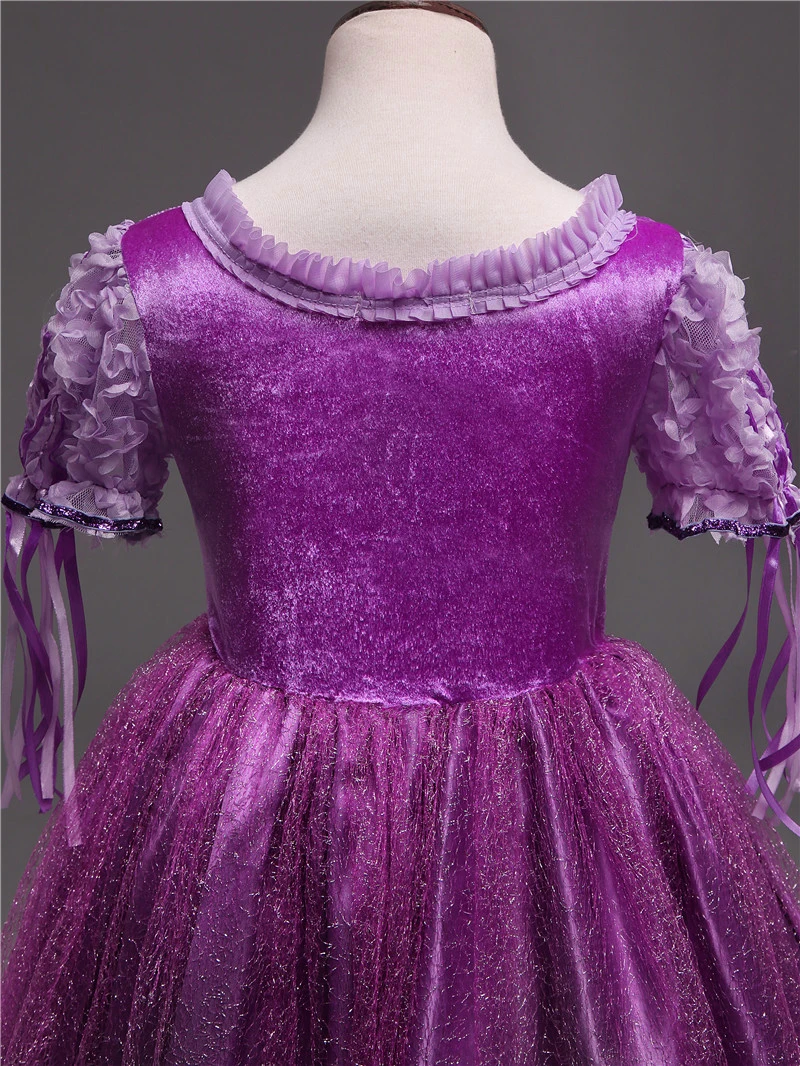 Fancy Girls Dress Princess Halloween Cosplay Costumes Dresses Party Up Purple Beauty Kids Clothes | Детская одежда и обувь