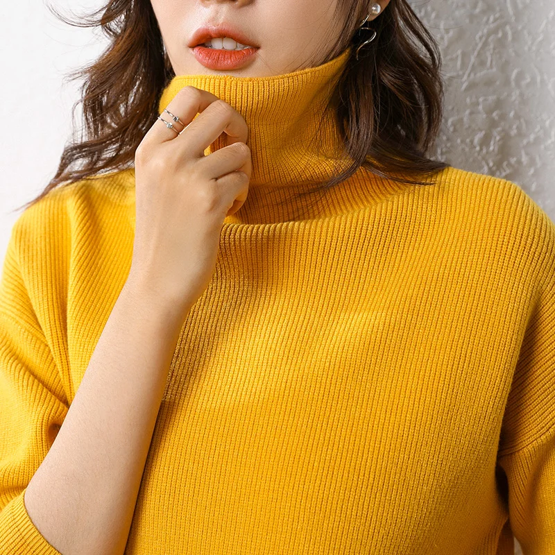 Женский кашемировый свитер с длинным рукавом ALKMENE свободный короткий высоким