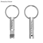 Персонализированные мастер по индивидуальному заказу брелок-открывалка для бутылок текст гравировки брелок с кольцом-держателем брелок-открывалка для пива Fathers Day Gift