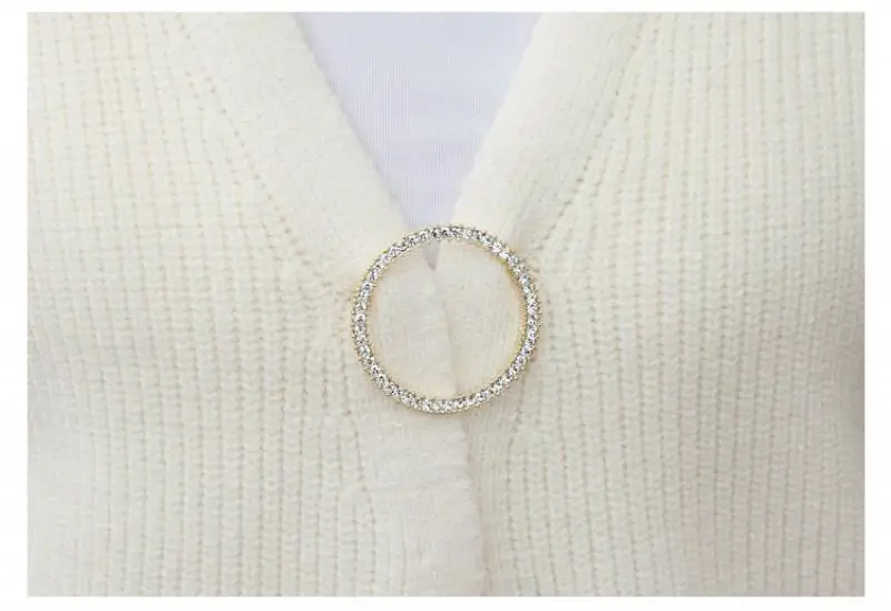 Новинка простые креативные хрустальные броши булавки брошь для кардигана