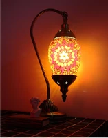 turkish lamp mosaic glass bedside table lamp moroccan lantern tiffany style night light marrakech light for room decor moon