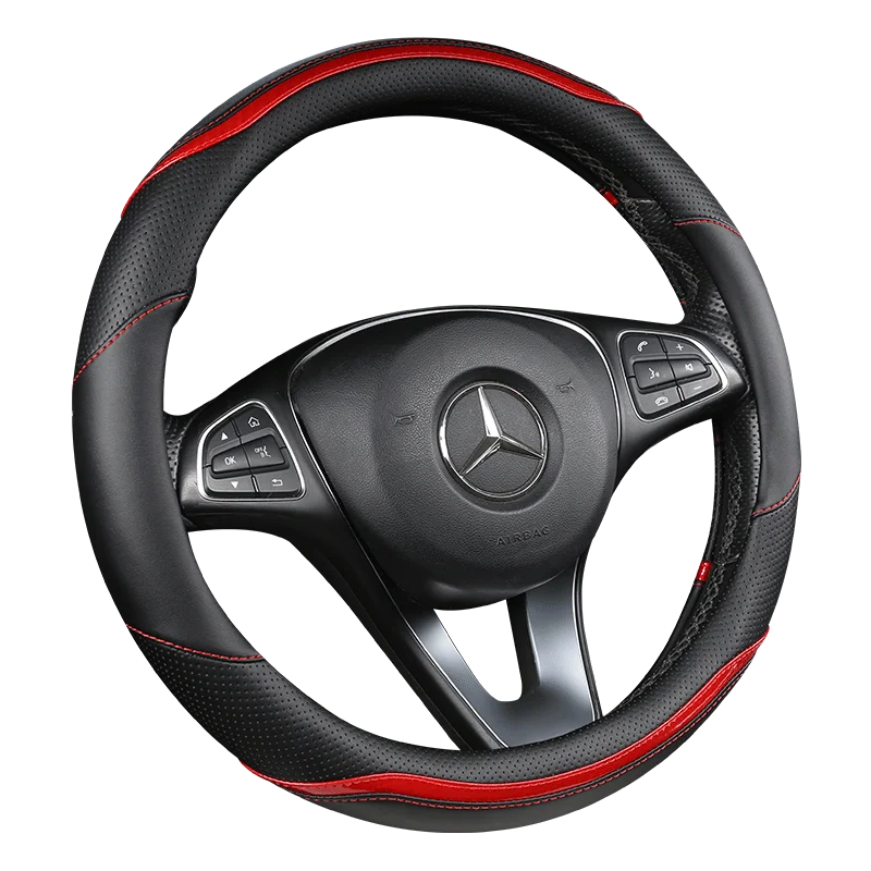 Кожаный чехол на руль из углеродного волокна для Volkswagen VW Polo 2003 2006|Чехлы руль| |