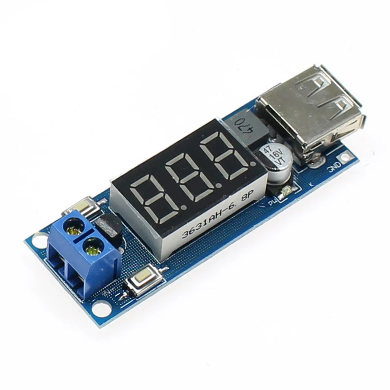 DC 4 5 40V to 5V 2A светодиодный LED Down преобразователь вольтметр Модульная плата|Детали и