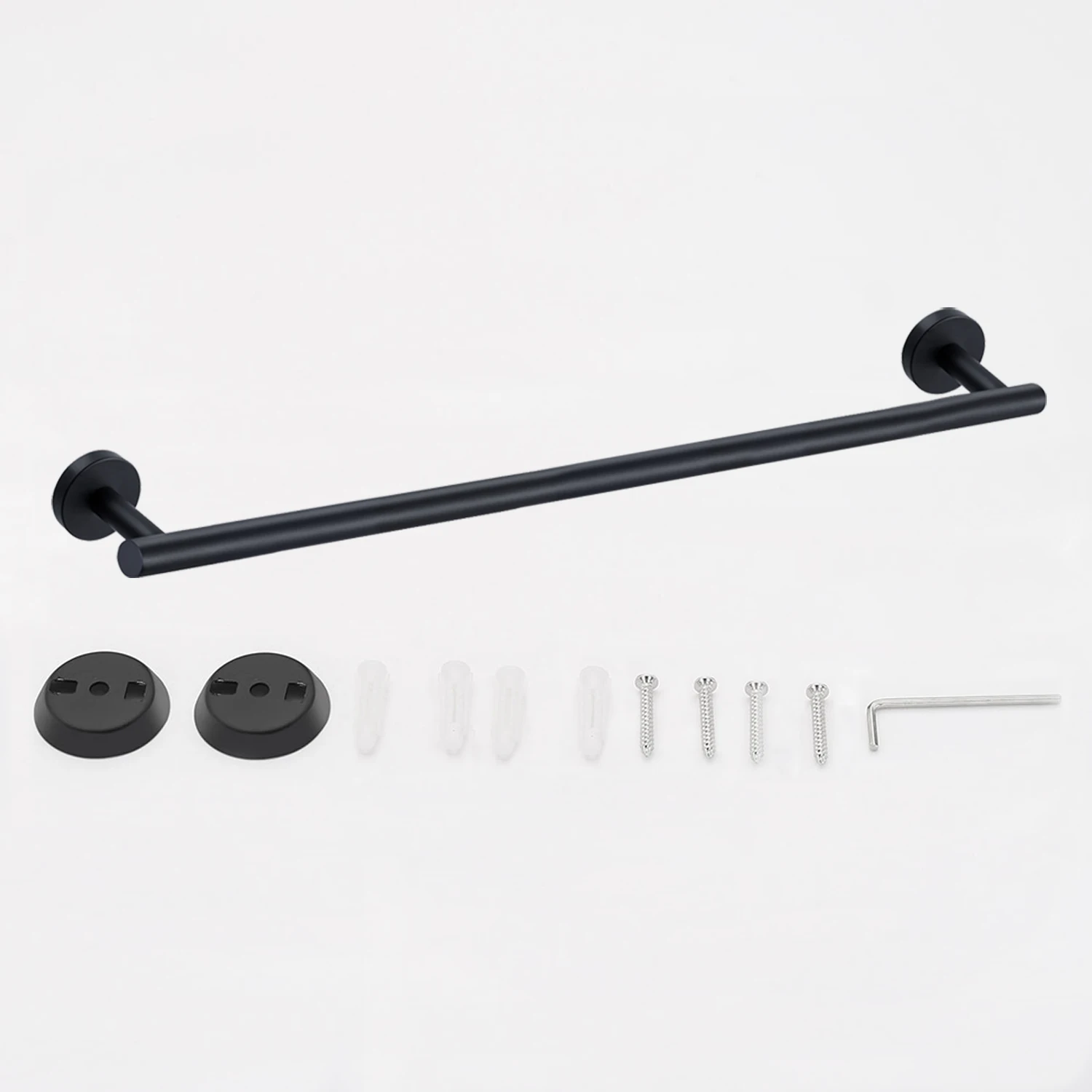 18-дюймовый держатель для полотенец матовый черный настенный из нержавеющей