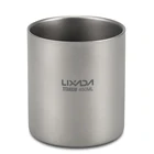 Lixada 450 мл титановая Двойная Стенка Изолированная чашка для воды домашняя уличная походная чашка для пикника и пикника кофейная кружка чайная чашка посуда