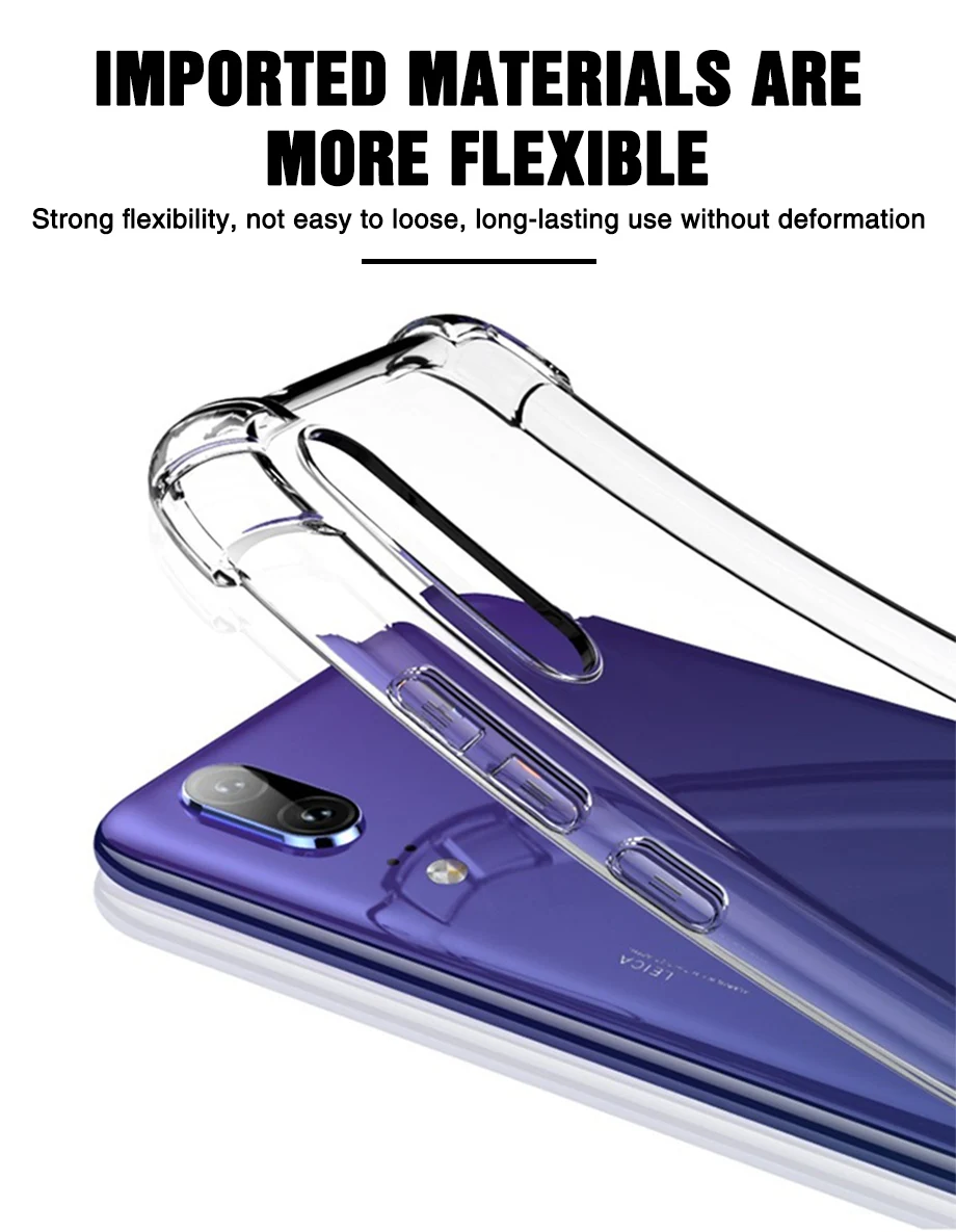 Мягкий ТПУ противоударный чехол для huawei P20 Lite P20 Pro P30 Mate20 Lite Mate30 Pro Чехол на Honor 20 V20 защитная задняя крышка для телефона