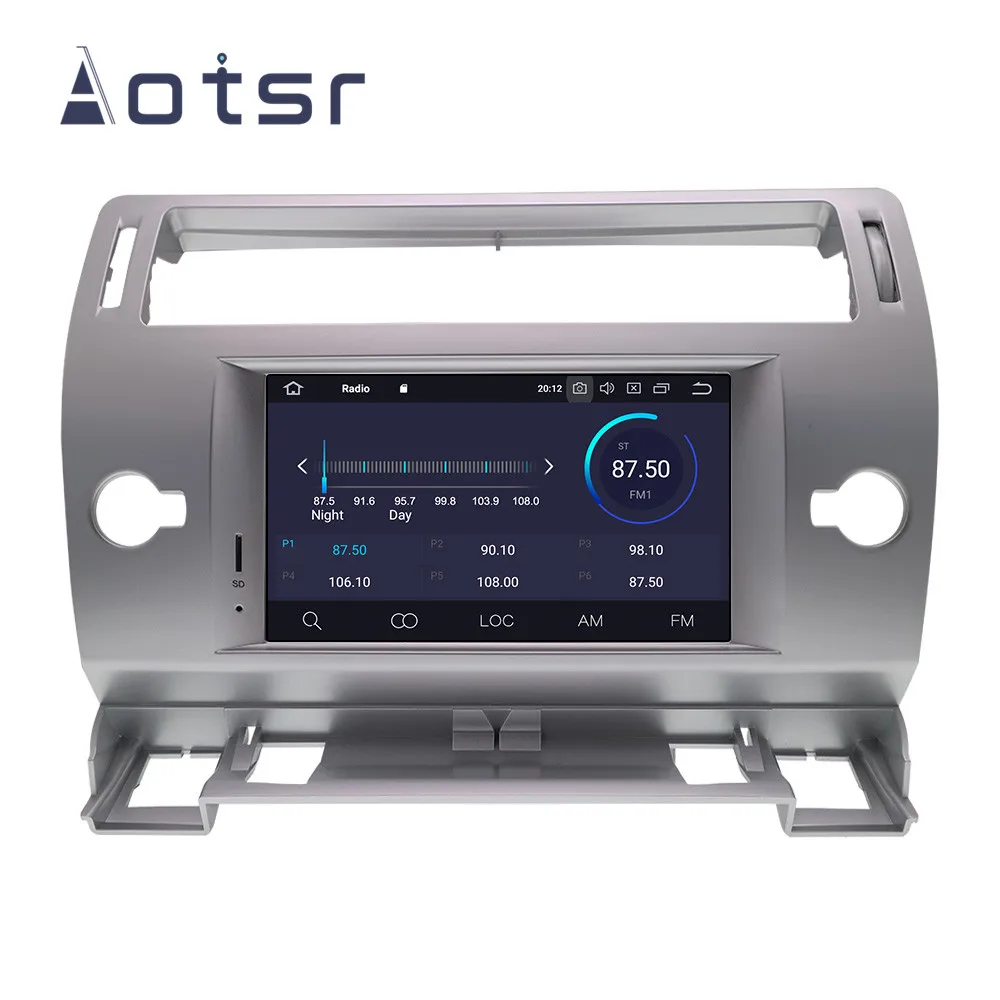 Автомобильный плеер с GPS навигацией Android 9 1 7 &quot 16 ГБ для Citroen C4 Quatre Triump 2004 2012