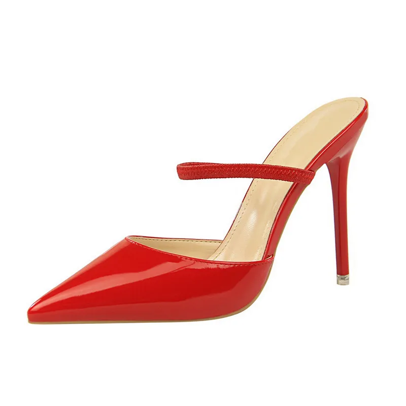 

Sandals Ladies High Heels Slipper Black Pumps Pointed Toe Stiletto Footwear Casual Shoes Summer Slip On Slipper DS-A0223