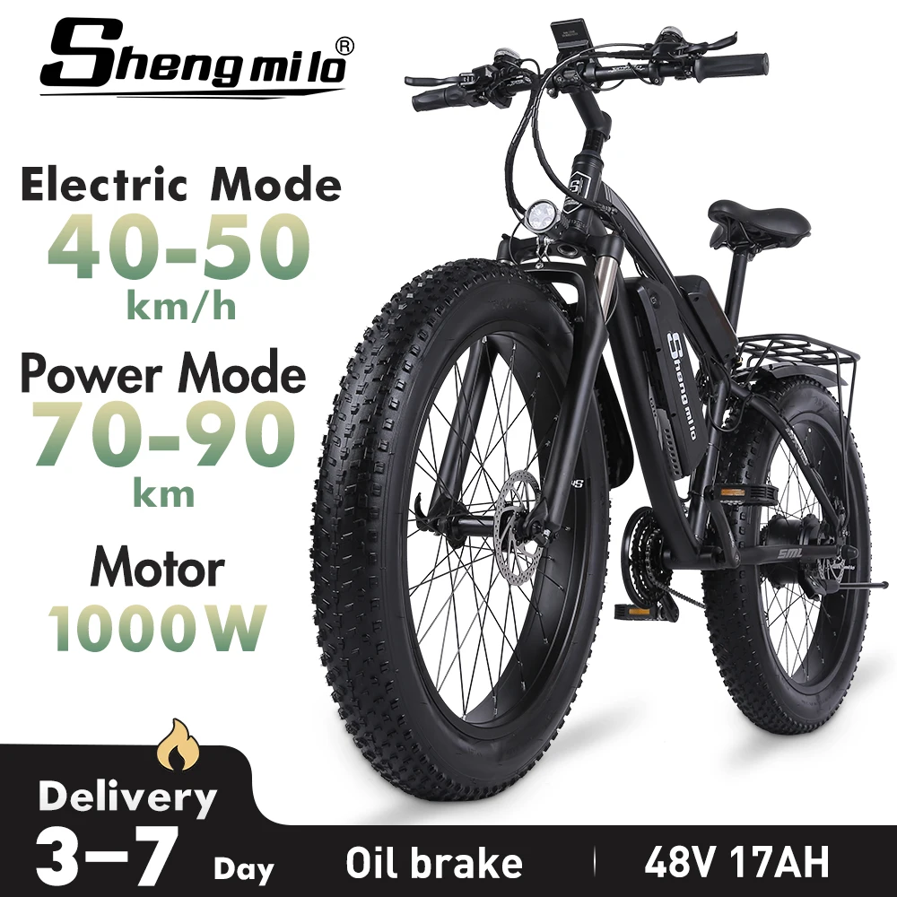 

Shengmilo MX02S Электрический велосипед 48 В 4,0 ВТ мужской горный электрический велосипед для снега Электрический велосипед для взрослых электрове...
