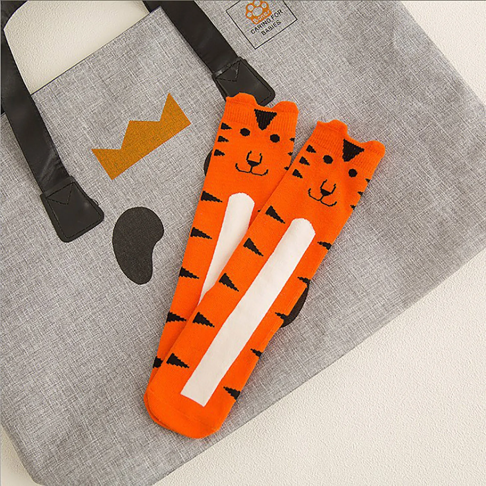 Toddlers Kids Girls Knee High Socks School Cotton Girl Baby Long Print Striped Children Animal Cat Panda Beikinyuans |