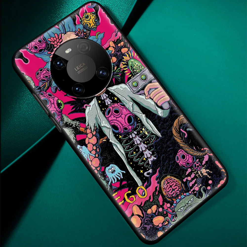 

Ricks Cute Mortys Soft Case for Huawei Y6p Y7a Y7 Y9a Y9 2019 Y8s Y8p Fundas for Mate 40 20 10 RS Pro Plus Lite Cover Coque