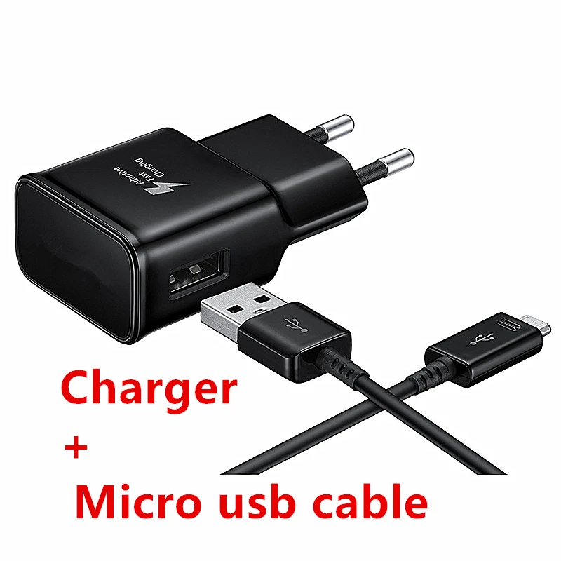charger and cable Для Huawei Y7 P Smart Redmi 7 Micro USB кабель быстрого зарядного устройства для samsung galaxy A10 A3 A5 A6 A7 мобильного телефона - Тип штекера: charger and cable