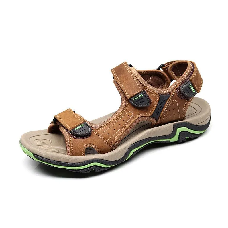 Новинка стильные летние мужские сандалии из натуральной кожи дышащие воловьей