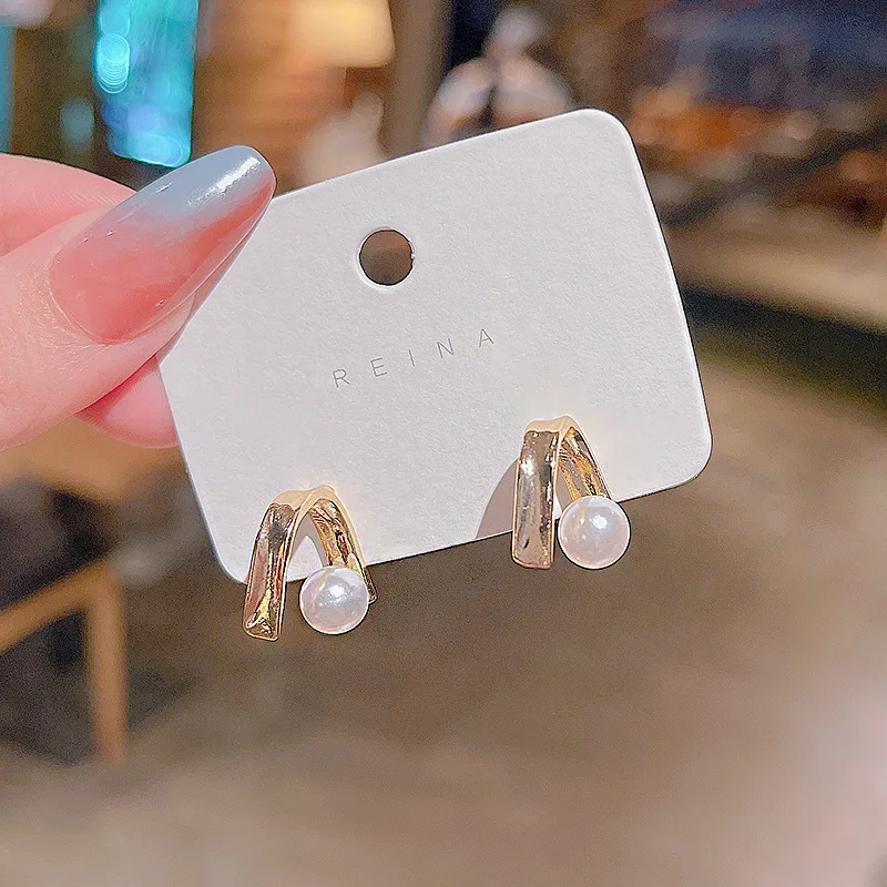 

2021 Korean S925 Silvers French Retro Geometric Drop Earrings Female Design Exquisite Jewelry for Women Fashion