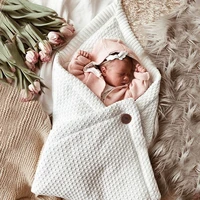 warm baby blanket newborn swaddle wrap soft infant sleeping bag knitted envelope for stroller accessories receiving blanket