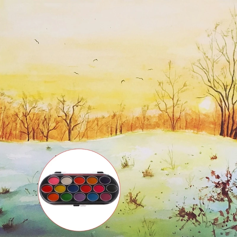 16 шт Акварельная Палитра кистей Набор для рисования поднос ремесло Рисование