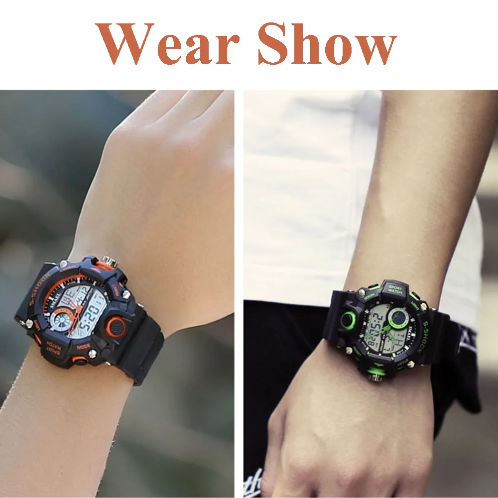 

SMAEL Men Military Watch 50m Waterproof Wristwatch LED Quartz Clock Male relogios masculino Digital Sports Watches Men's